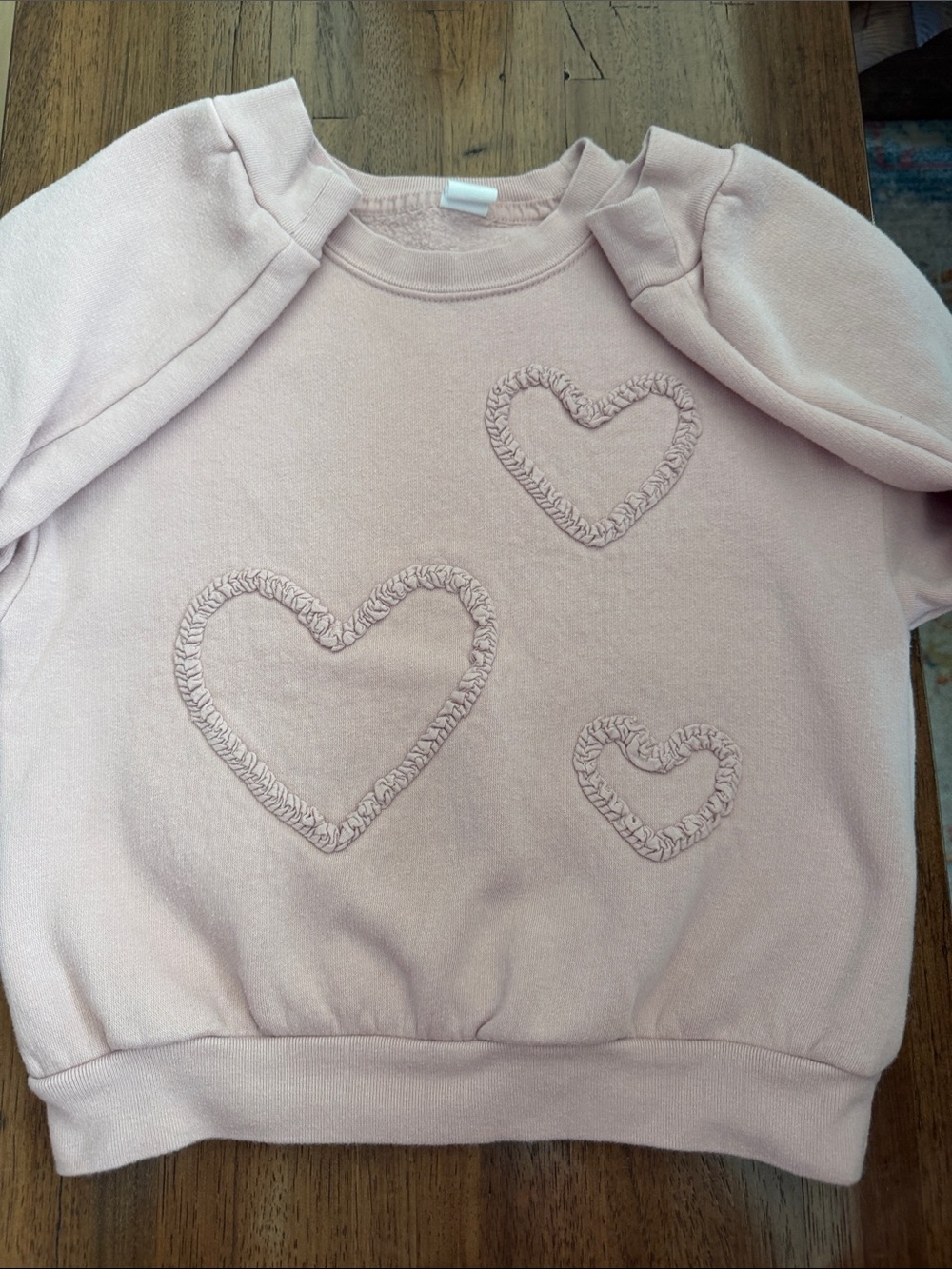 GAP Girls Light Pink Heart Sweatshirt